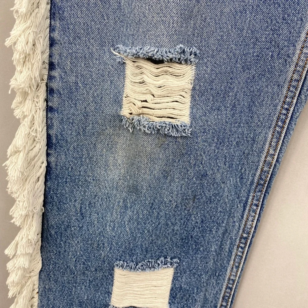 Levi's 550 Vintage Relaxed‎ Fit Jeans Distressed Fringe Blue Denim Men's W34 L32